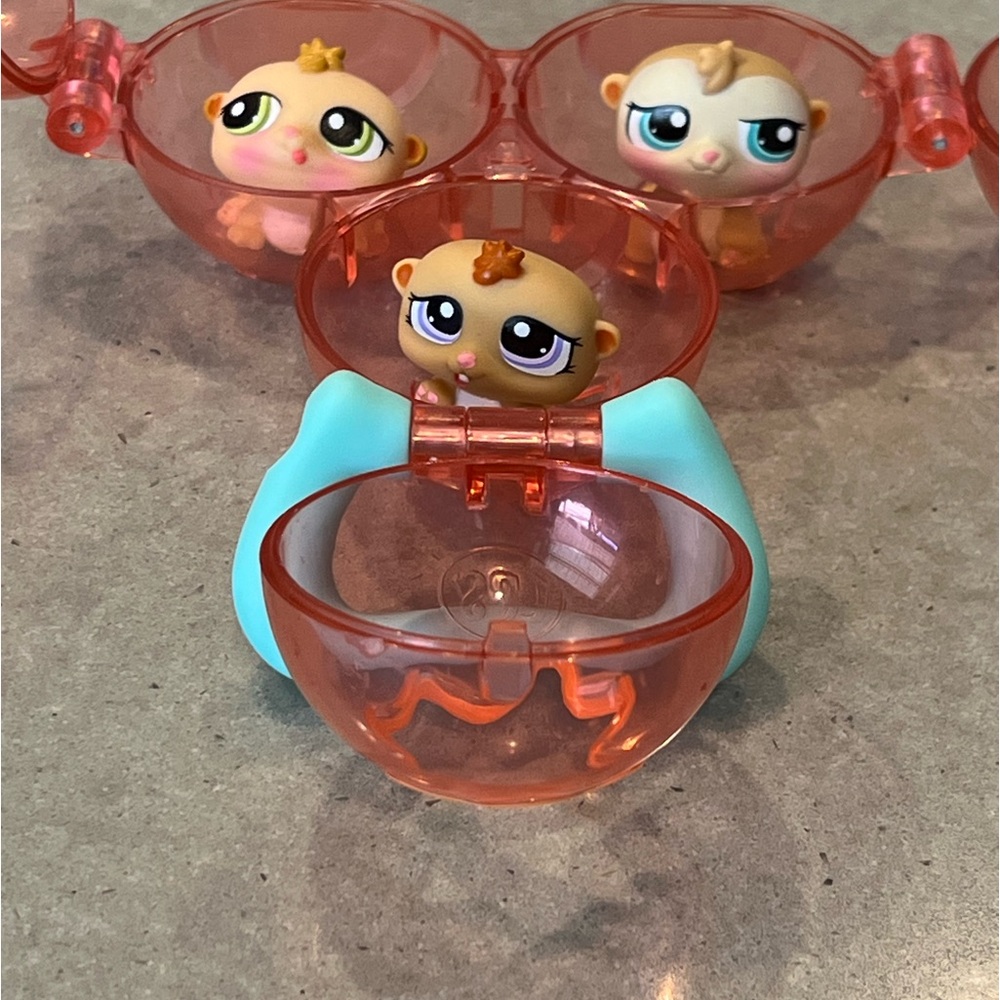 LPS Littlest Pet Shop RARE Find, Hamster Triplets with Case